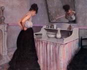 古斯塔夫 卡里伯特 : Woman at a Dressing Table